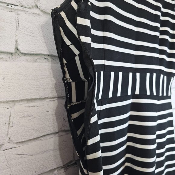 Ann Taylor Black and White Striped Dress - Picture 6 of 7